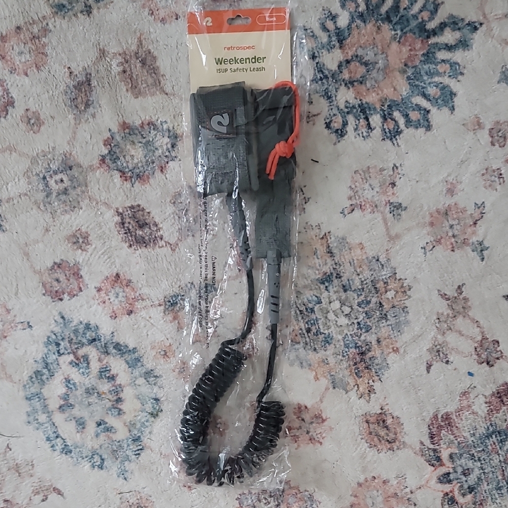 Retrospec Weekender Leash for Paddleboard Gray and Black